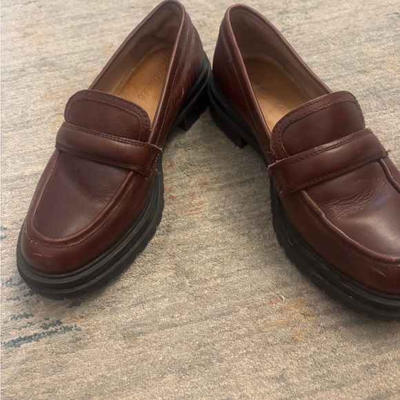 Madewell Brown/ Red Loafers size 6.5 - Picture 2 of 5